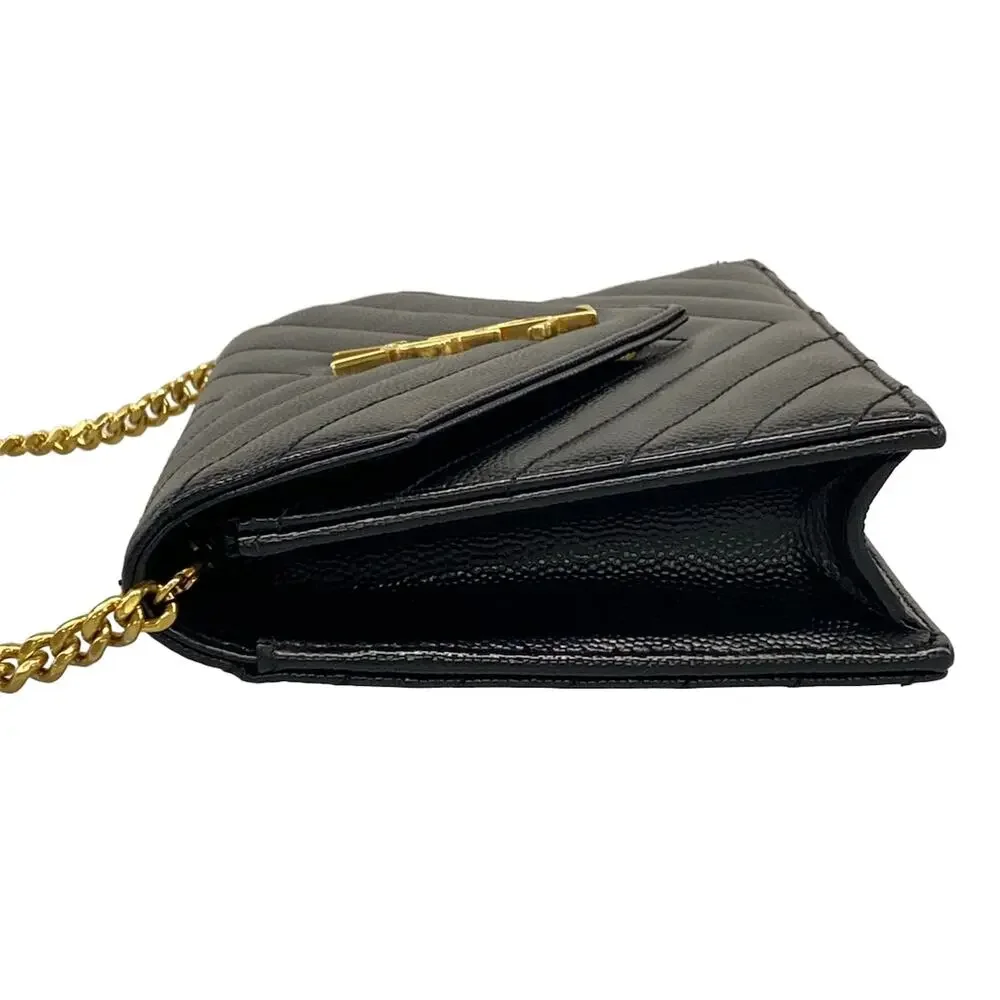 Saint Laurent PARIS Cassandra Envelope Chain Wallet Other Style Wallet 695108